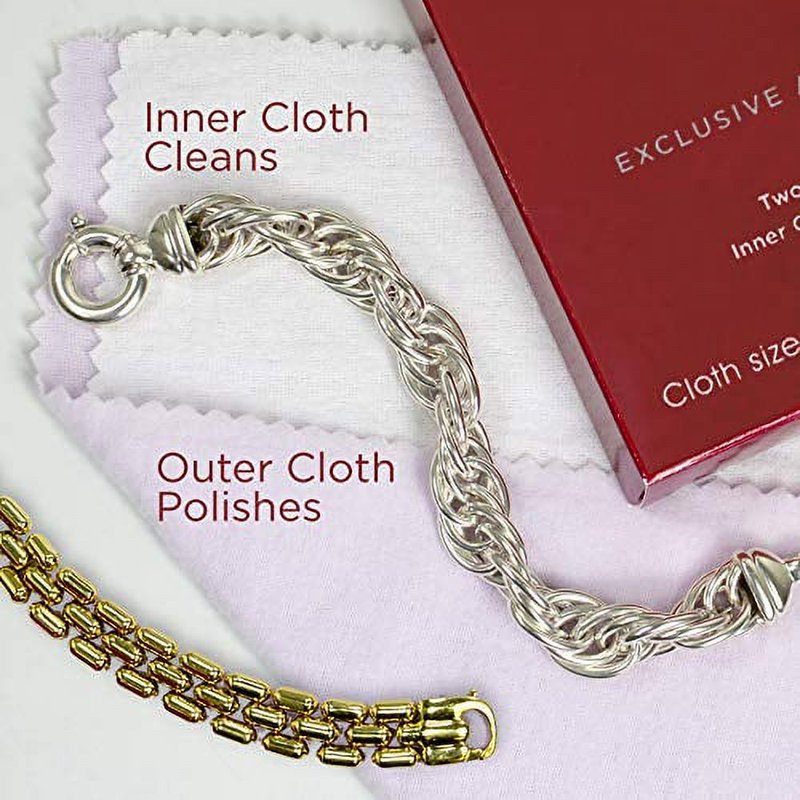 Premium Jewelry Polishing Cloth Set for Silver & Gold - 2 Pack