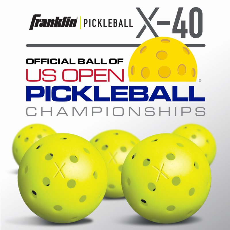 Pink Franklin X-40 USAPA Pickleballs - 12 Pack Tournament Balls, 40-Drill US Open Speed