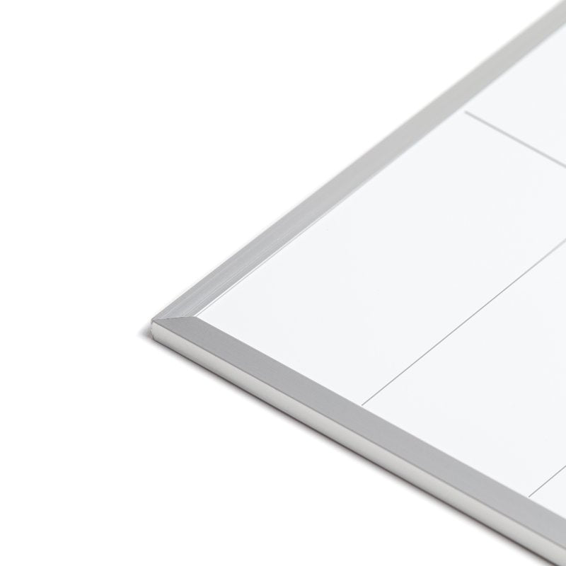 Magnetic Monthly Calendar Dry Erase Board 16x20 Inch with Silver Frame