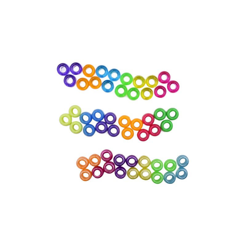 Rainbow Pony Bead Set for Kids - 2300 Acrylic Craft Beads for Jewelry Making