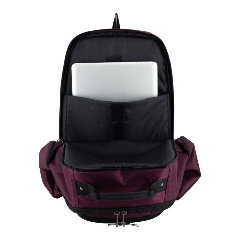 Unisex 19-Inch Tech Backpack with Laptop Sleeve and Water-Resistant Bottom