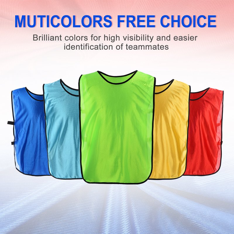 Youth Soccer Pinnies Training Vests - Lightweight Team Jerseys for Practice