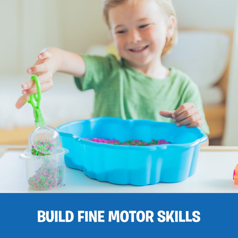 Sensory Play Set with Pluffle for Toddlers - Mess-Free Sensory Bin Kit