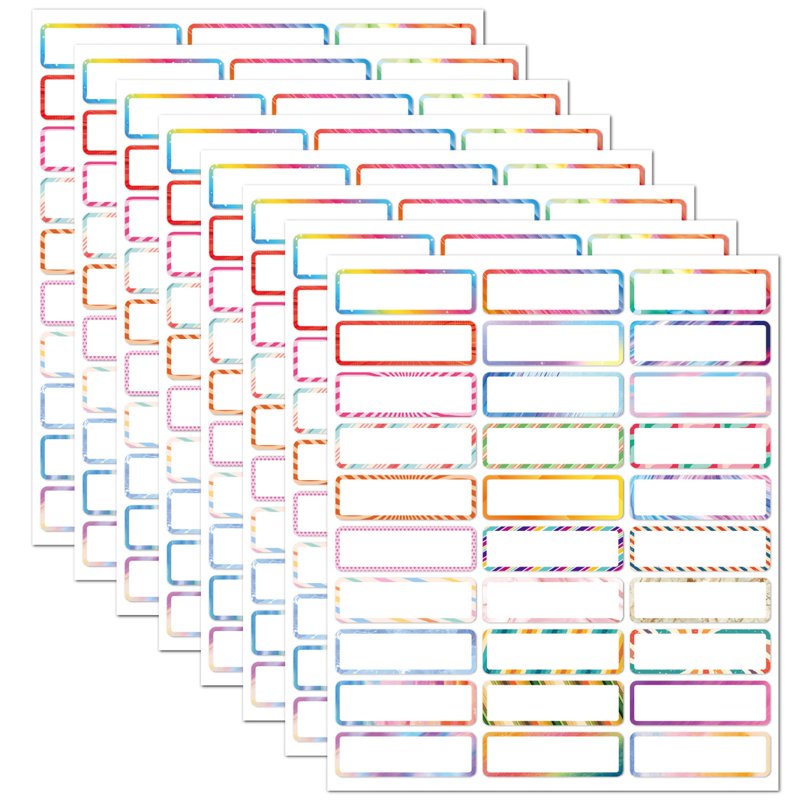 Self-Laminating Waterproof Bottle & Food Container Labels - 8 Pack