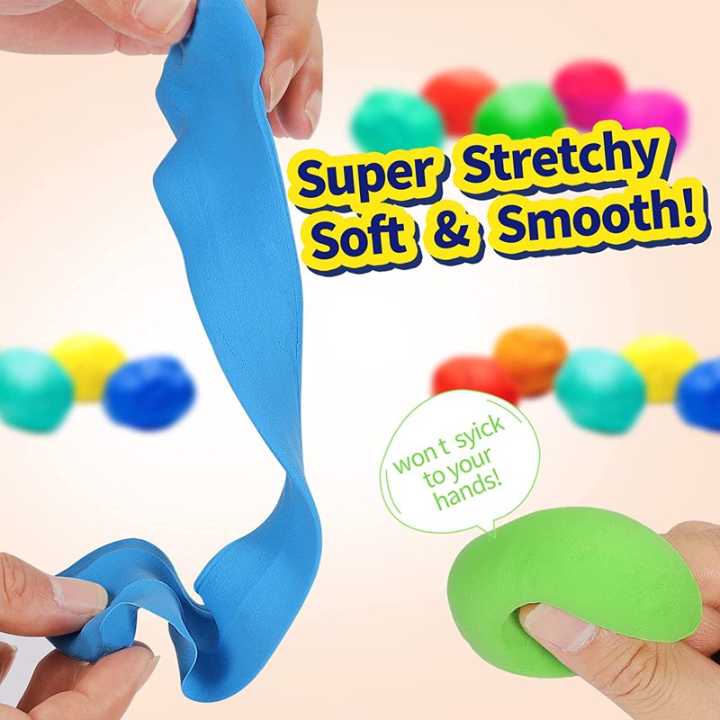 Kids Air Dry Modeling Clay Set - 60 Colors, Soft & Lightweight Craft Kit for Children