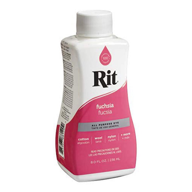 Liquid Fabric Dye - Fuchsia 8oz - Vibrant Color for Clothing & Home