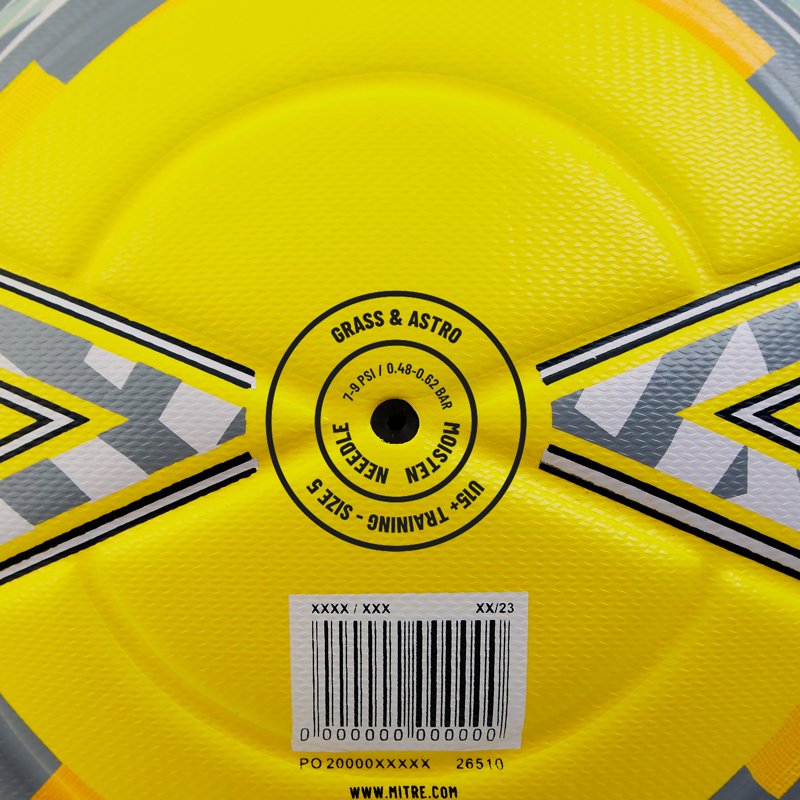 Mitre Impel Evo All-Weather Training Soccer Ball – Size 5, Fluo Yellow