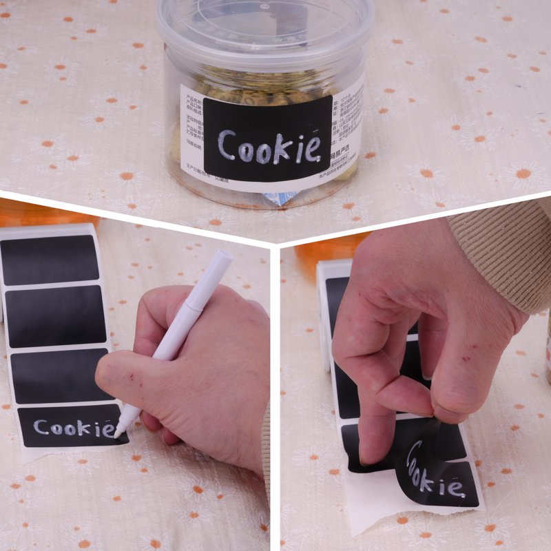 Reusable Waterproof Chalkboard Labels with Markers - 300 Pack for Jars Bins & Organization