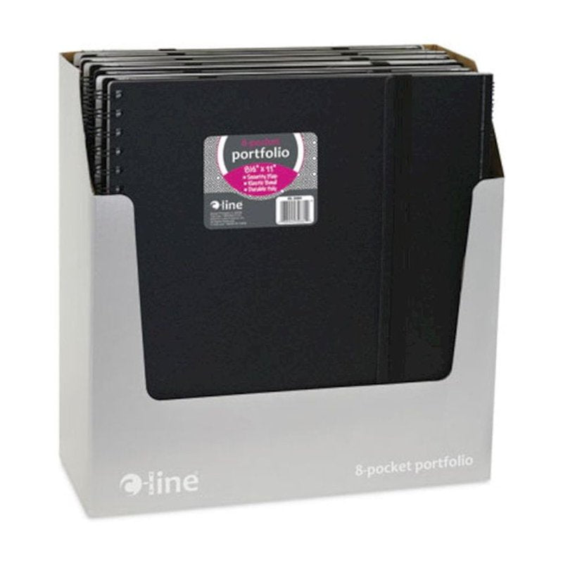 Eight-Pocket Portfolio Organizer with Security Flap for 8.5 x 11 Documents