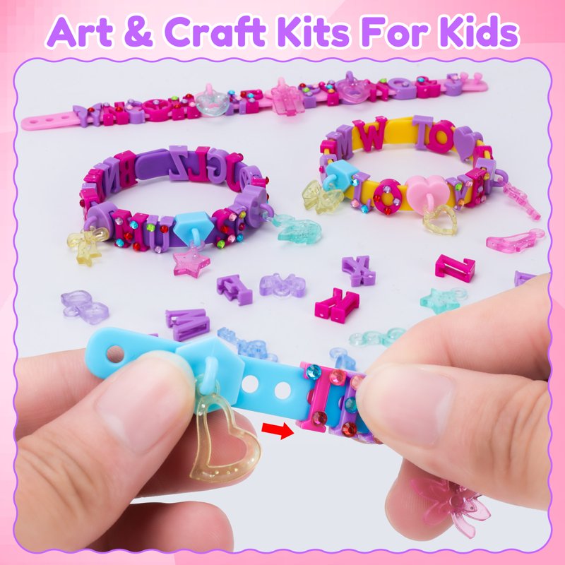 DIY Friendship Bracelet Kit for Girls - Multicolor Beads & Charms