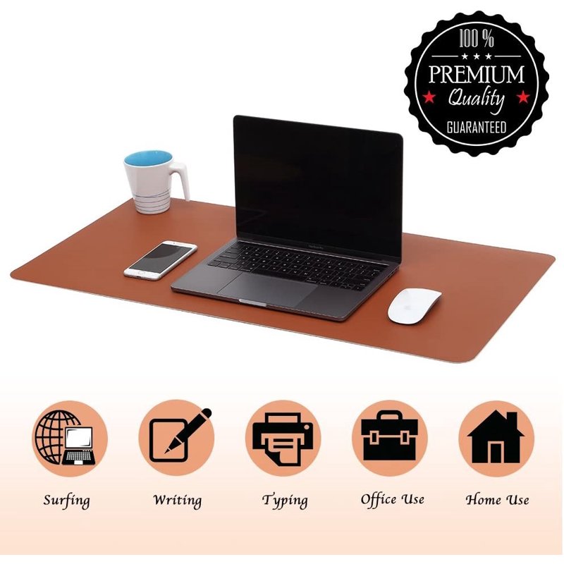 Waterproof PU Leather Desk Pad - Non-Slip, Multi-Purpose, Large Office Mat