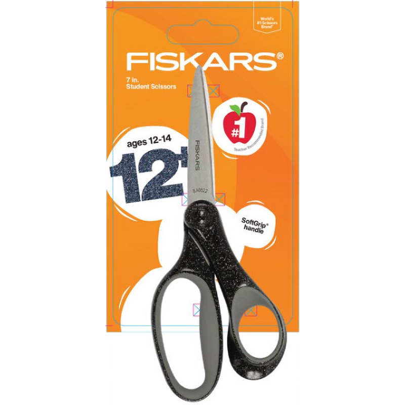 Kids 7-Inch Glitter Scissors for Arts & Crafts - Precision Blades & Ergonomic Handle
