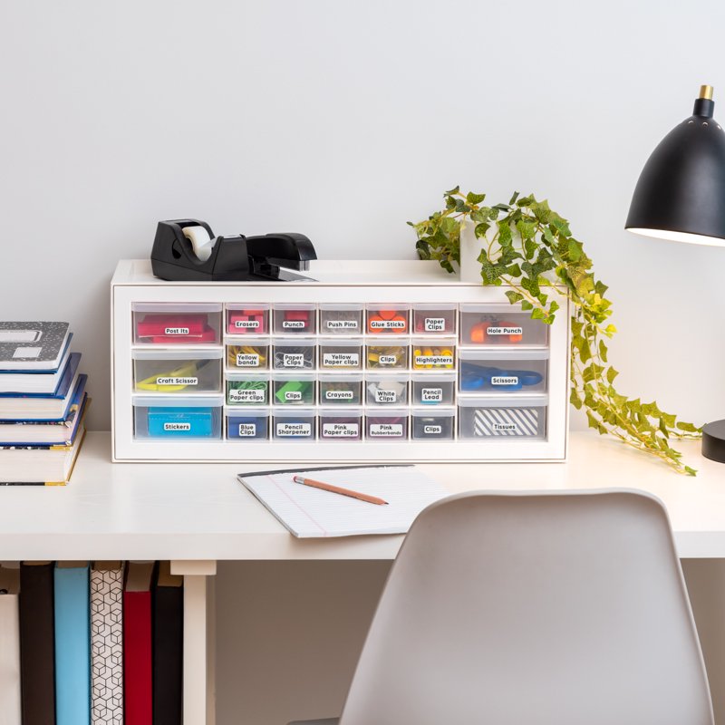 Stackable 26-Drawer Plastic Storage Cabinet for Crafts Hardware Organization