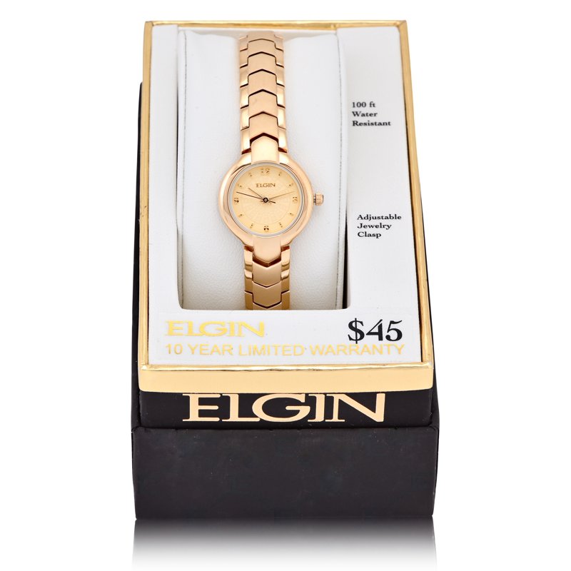 Women's Gold Analog Watch with Bracelet Strap - Elegant Waterproof Timepiece