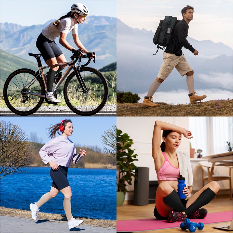 Compression Calf Sleeves for Men & Women - 20-30 mmHg Support Leg Sleeves for Running and Travel