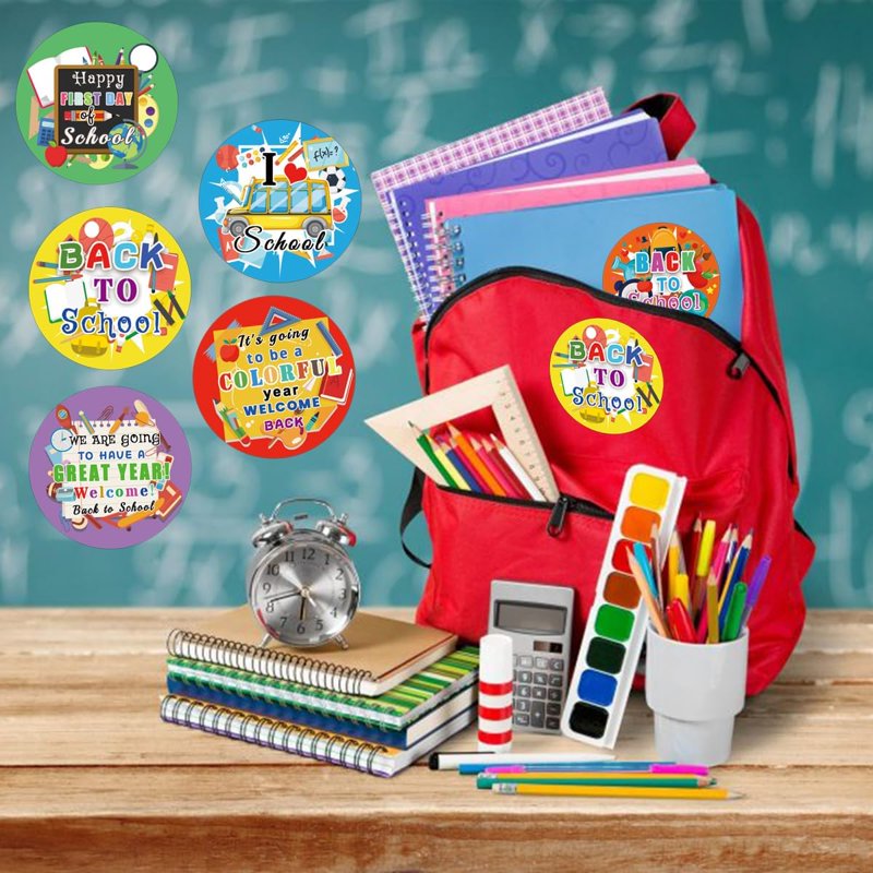 Back to School Stickers Set - 120pcs 2-Inch Labels for Gifts & Classroom Decor