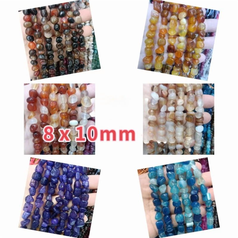 Natural Dragon Vein Crackle Agate Beads Strand for Jewelry Making - Irregular 8x10mm Gemstone Nuggets