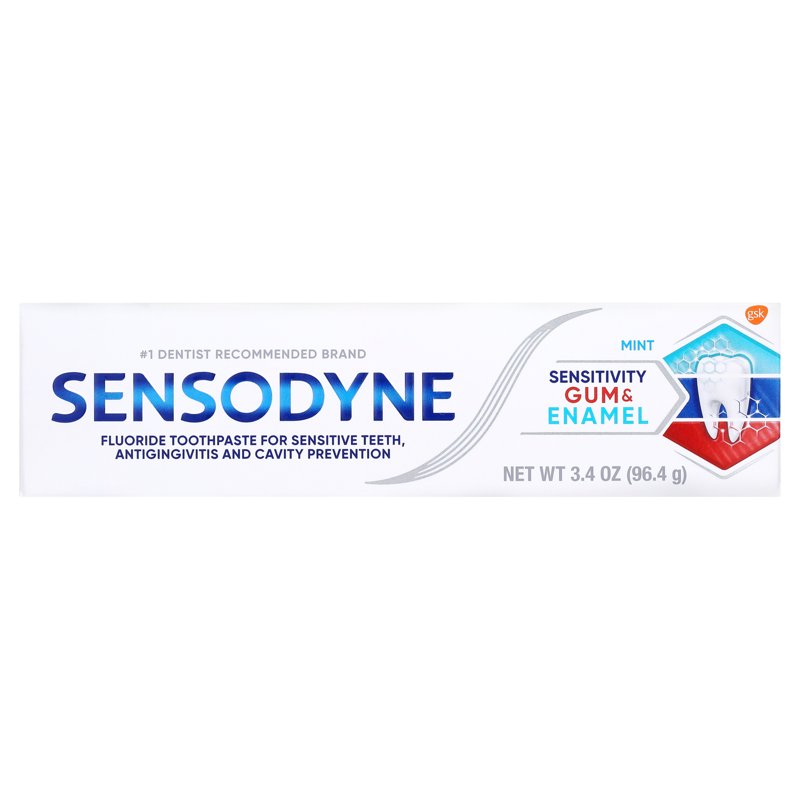 Sensodyne Sensitive Enamel & Gum Fluoride Toothpaste - Mint Flavor, 3.4 oz