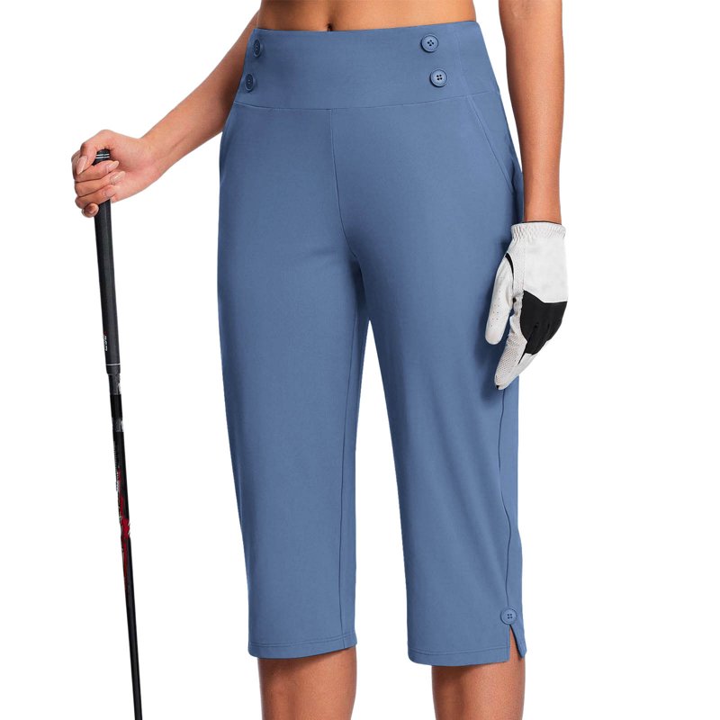 Women’s Yoga Capris Pants High Waist Workout & Office Pants with Pockets