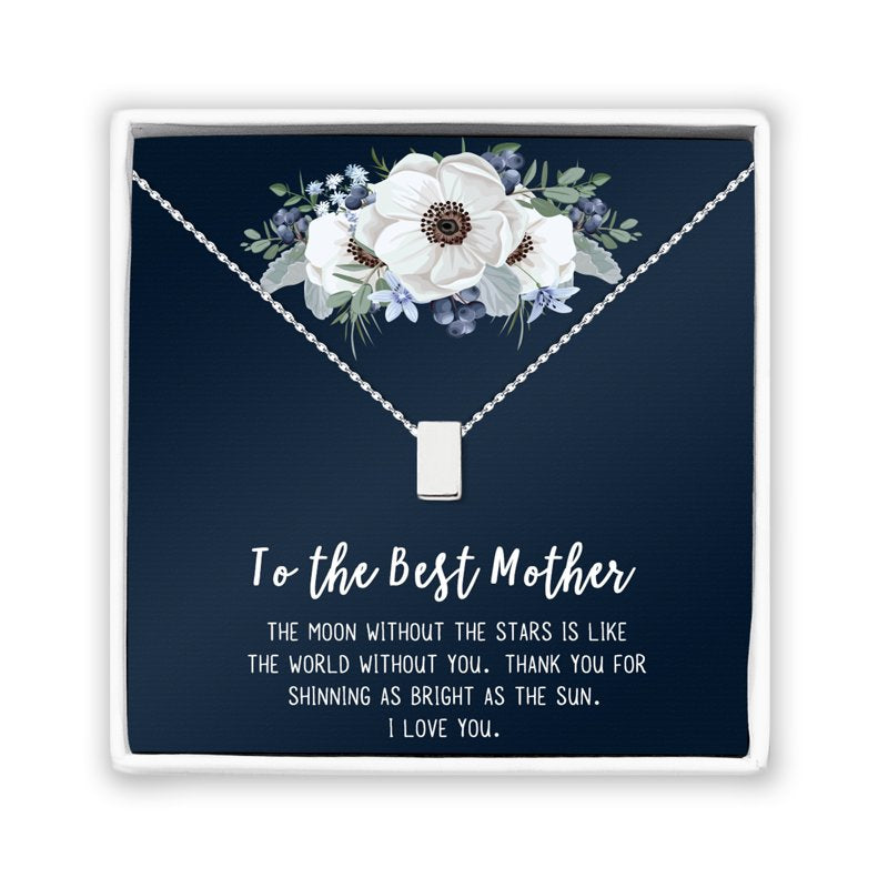 Mother's Day Necklace Gift Set with Card - Silver, Gold, Rose Gold Options