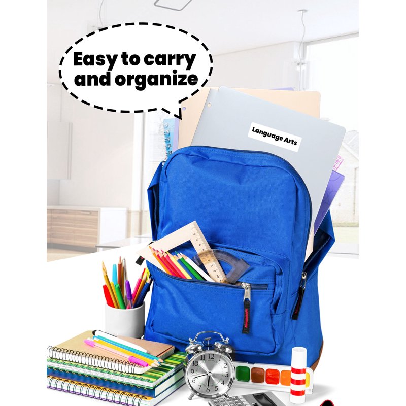 3-Hole Plastic Pocket Folders 6 Pack Pastel Colors for Binders