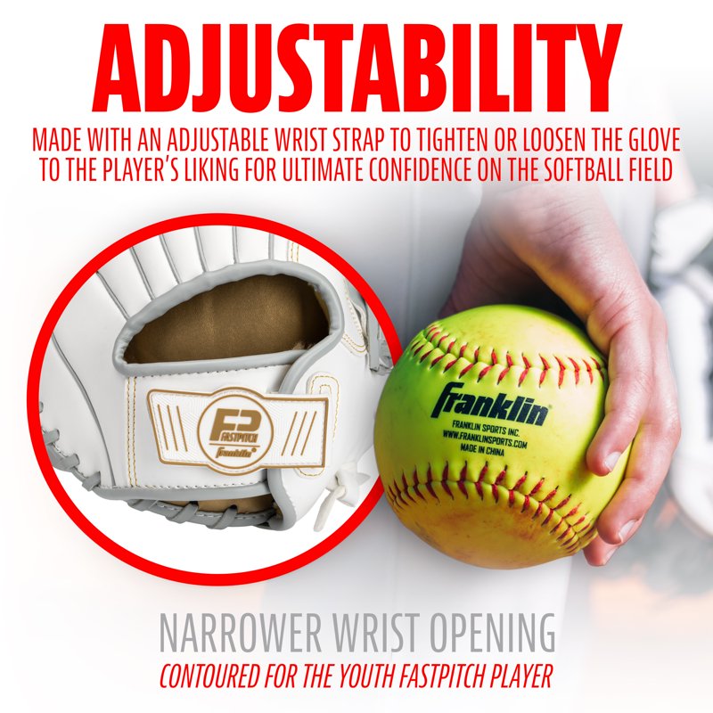 Fastpitch Softball Glove 12 Inch - Durable Synthetic Leather, Right Hand Throw