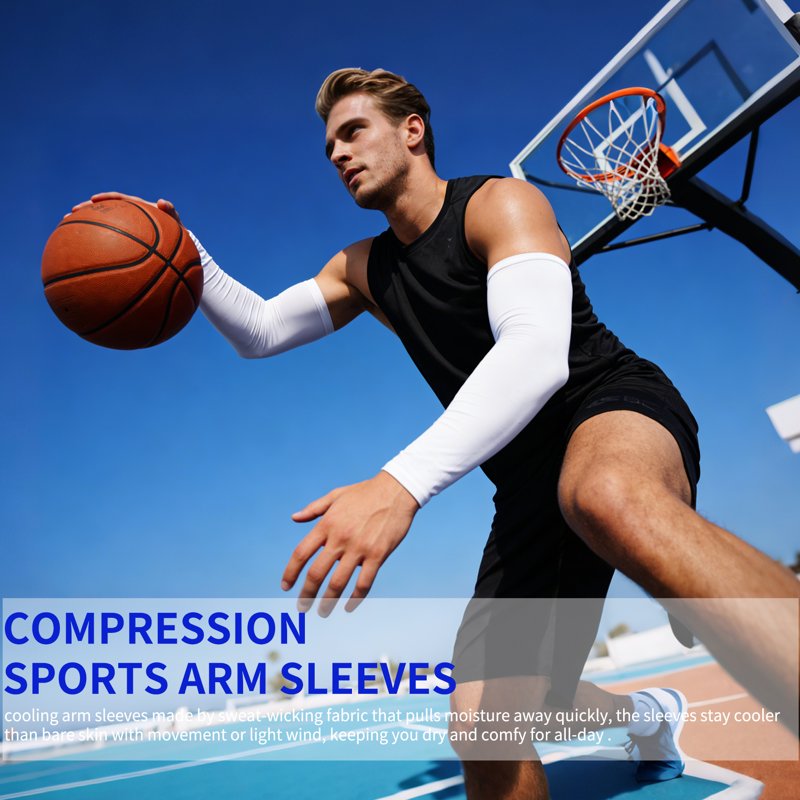 Cooling UV Protection Arm Sleeves Unisex Sports Compression Sun Cover