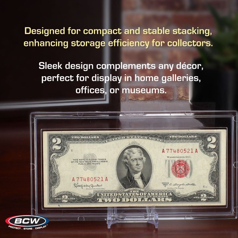 Deluxe Currency Slab - Regular Bill Display Holder for Currency Collecting