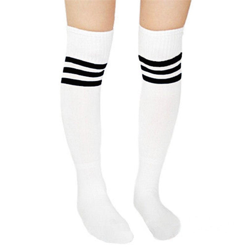 Rainbow 1 Kids Soccer Socks 4 Pack - Fomann Cotton Team Socks for Boys & Girls, 8-11 Years