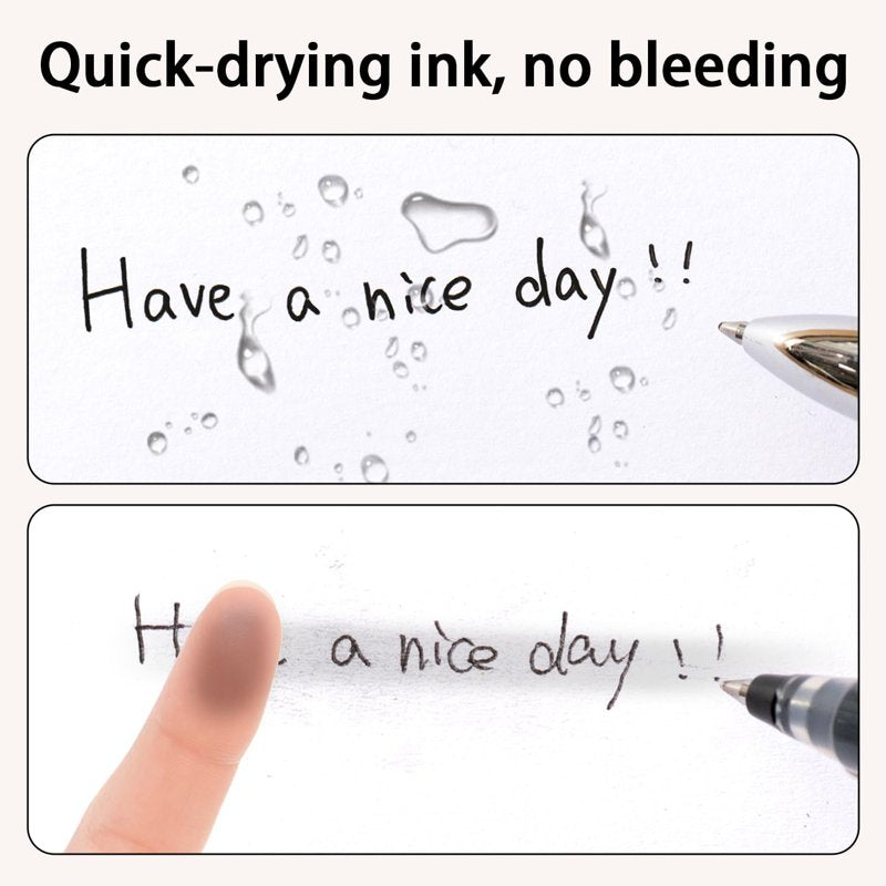Deli 50-Pack Retractable Gel Pens, 0.7mm Black Ink, Smooth Fast-Dry, Leak-Proof