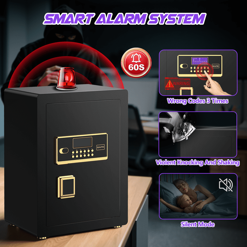 Large Home Safe Box 5.0 Cu ft with Digital Keypad & Fireproof Bag