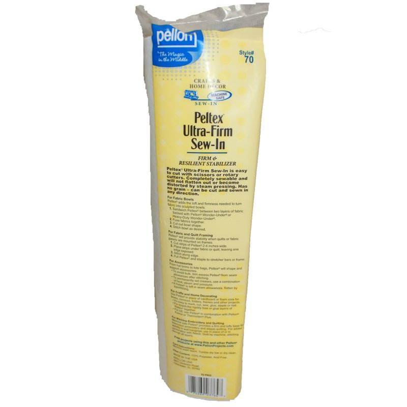 Ultra-Firm Sew-In Sewing Stabilizer 15" x 1 Yard - Support for Quilting & Crafts