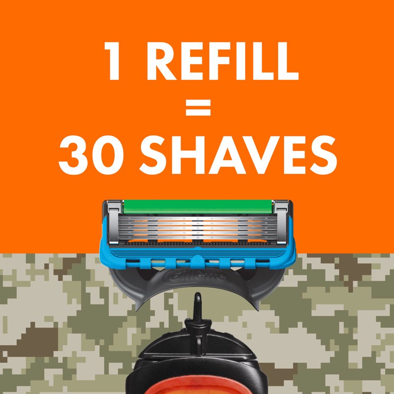 Gillette Fusion5 ProGlide Men’s Razor with 6 Refills – Salute to Service Edition