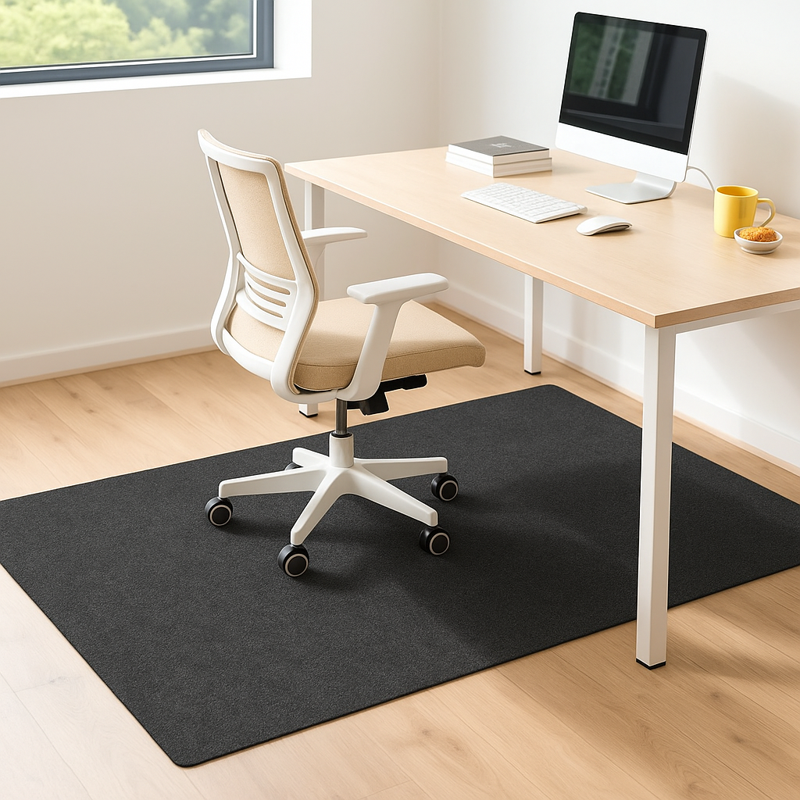 Large 55x35 Inch Office Chair Floor Mat for Hard Floors - Anti-Slip PVC Rug Protector