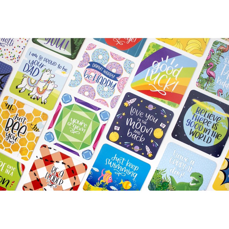 Lunch Box Note Card Deck - 30 Inspirational & Punny Messages for Kids