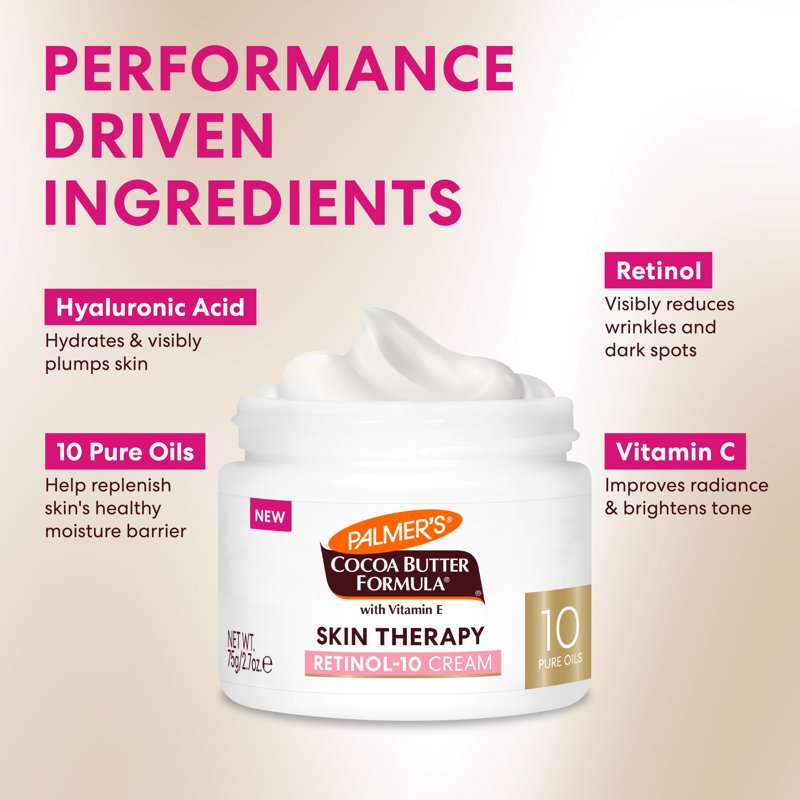 Retinol Anti-Aging Face Cream with Natural Oils & Hyaluronic Acid - 2.7 oz