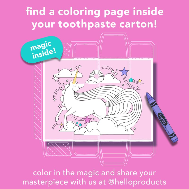Kids Fluoride Toothpaste with Bubble Gum Flavor 4.2 Oz - Unicorn Sparkle