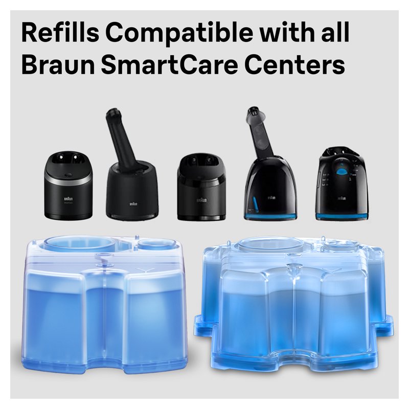 Braun Clean & Renew Refill Cartridges - 4 Pack for Shaver Maintenance