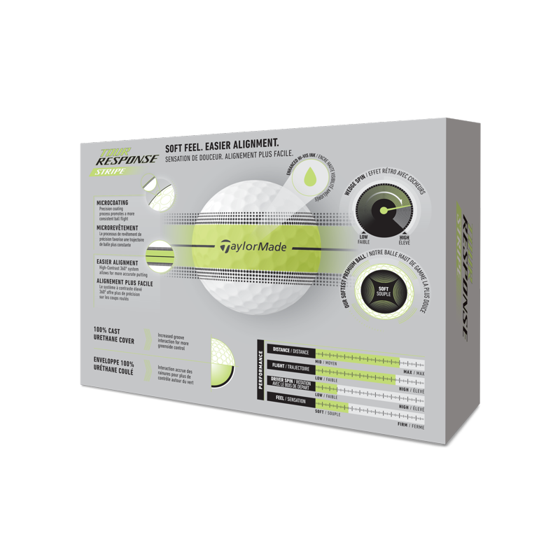Tour Response Stripe Golf Balls - Bright, Soft, Tour-Quality 12 Pack