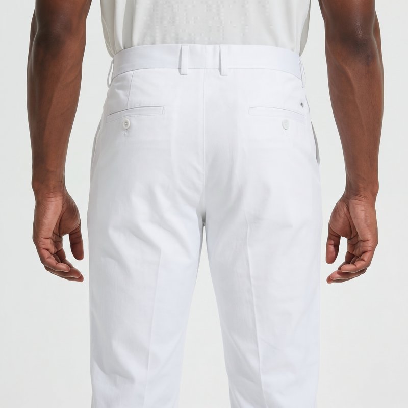 Men's Golf Pants Lightweight Stretch Work Trousers Business Casual White