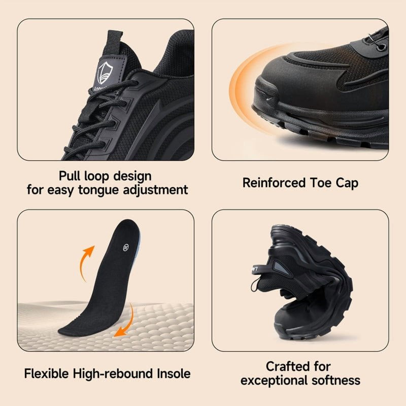 Lightweight Steel Toe Work Sneakers for Men & Women Safety Shoes