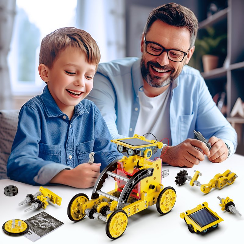 Solar Robot STEM Toys Kit for Kids 12-in-1 Building Toys Educational Science Set