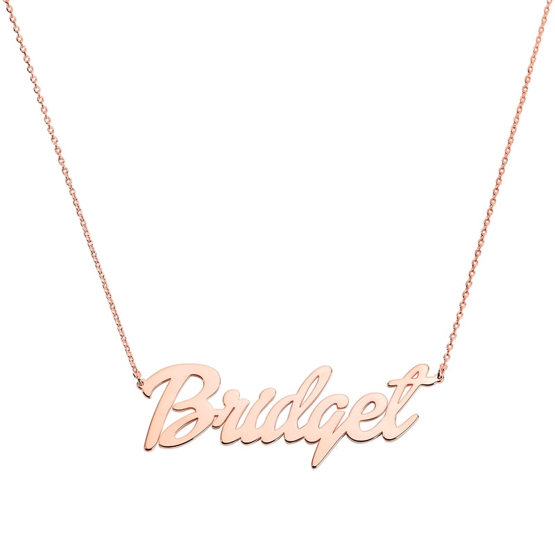 Personalized Women's Sterling Silver Name Necklace - Custom Script Pendant