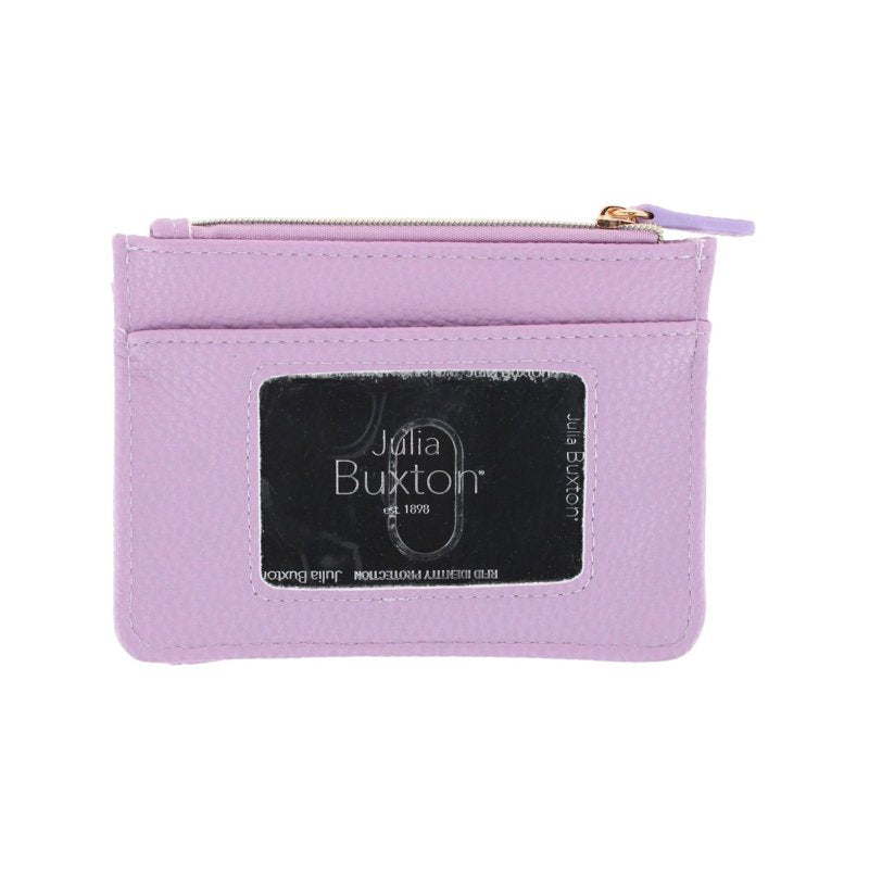 Women's Vegan Leather Coin Case with RFID Blocking - Pebble Texture, Multiple Colors