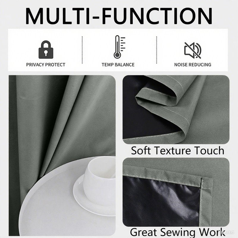 Blackout Thermal Insulated Curtain Panel for Bedroom and Living Room