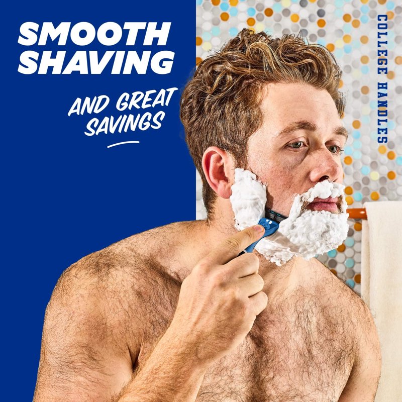 6-Blade Razor Starter Set with Reusable Handle for Men and Women