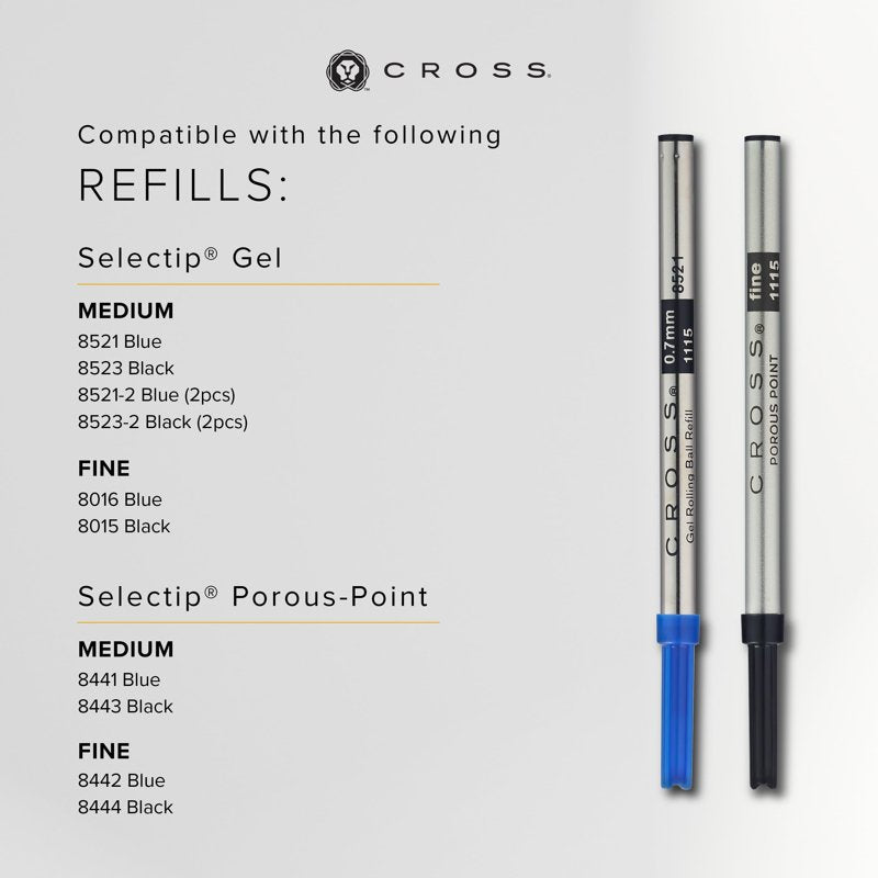 Cross ATX Sandblasted Titanium Gray Rollerball Pen - Modern, Ergonomic Design