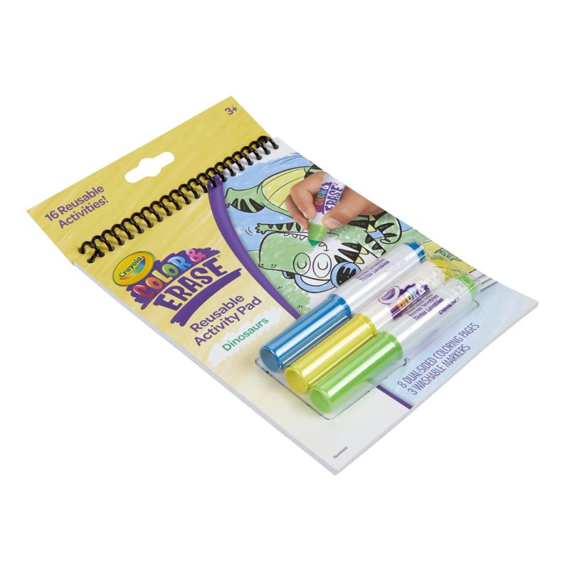 Crayola Reusable Dinosaur Activity Pad for Kids, 3 Pack - Toddler Art & Craft Set