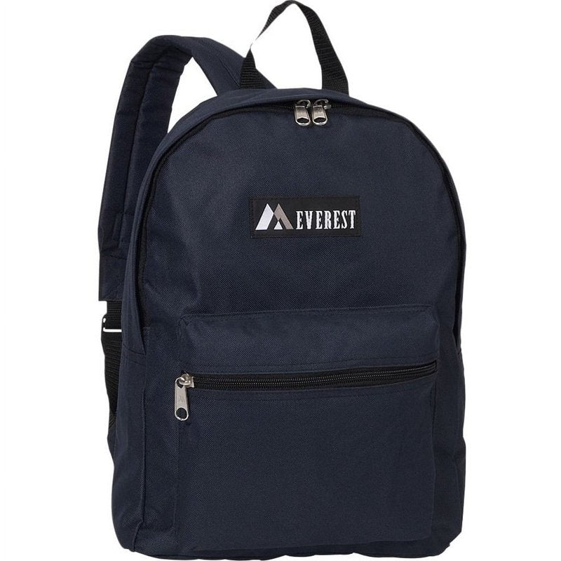 15-Inch Navy Basic Unisex Backpack for School & Everyday Use