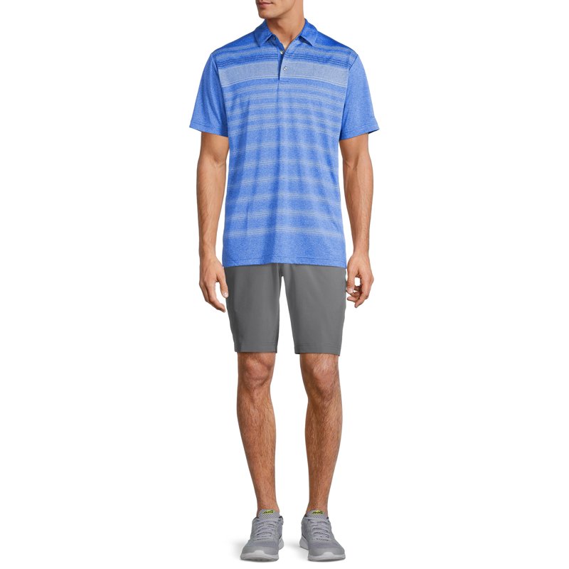 Ben Hogan Men’s Performance Short Sleeve Printed Golf Polo Shirt - Blue Stacked 2XL